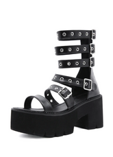 Maitte Women's Gothic Style Platform Sandal